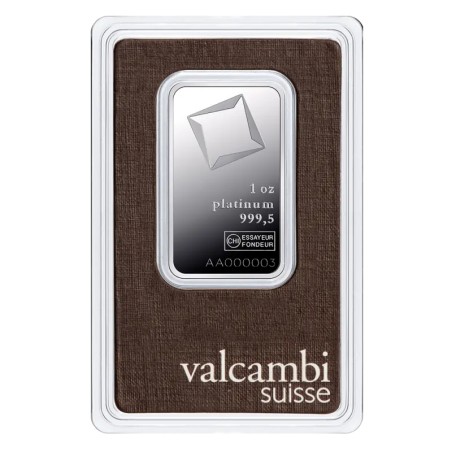 1 oz Lingot de Platine | Valcambi
