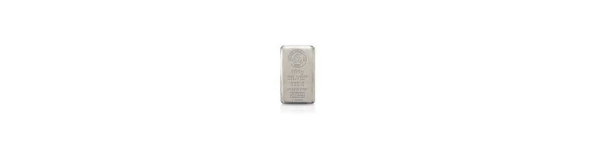Lingots d'argent 100g