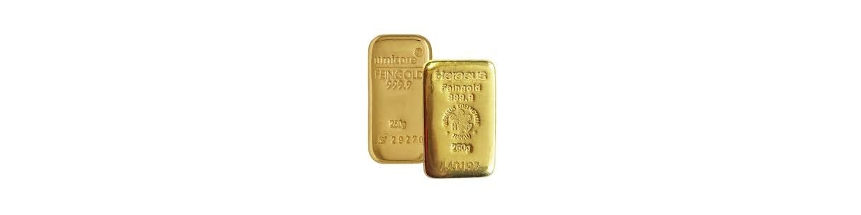 Lingots d'or de 250g
