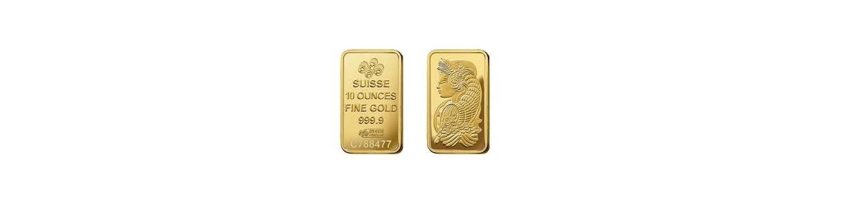 Lingots d'or de 10 onces